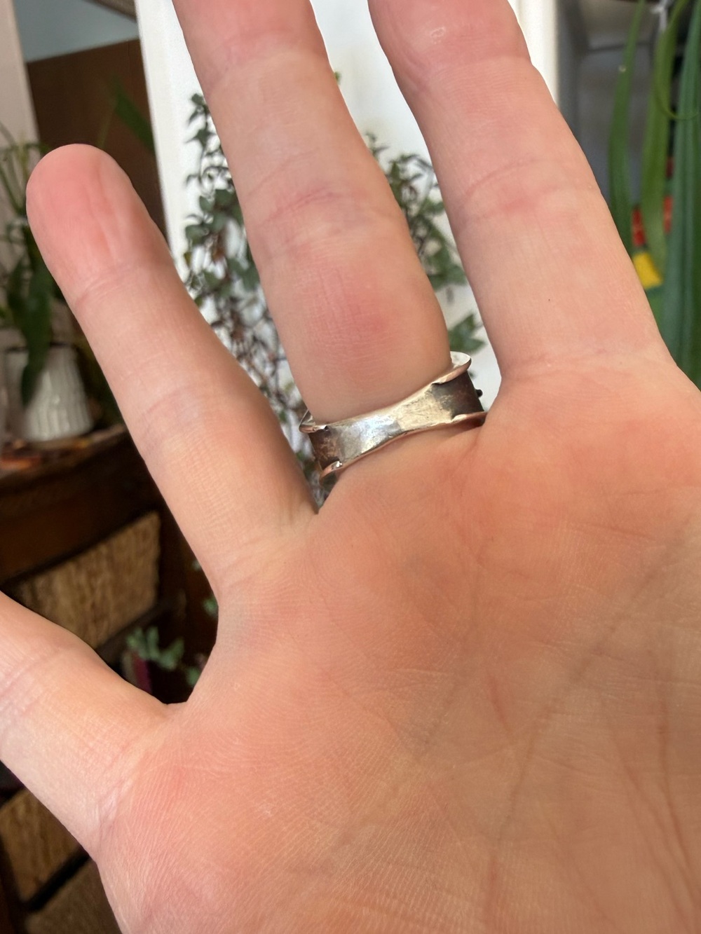 Acid Queen Jewelry Silver and Rutilated Quartz Ring, Size 7 - Picture 3 of 7
